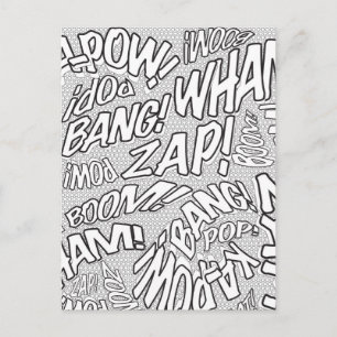 Color Me Fun Retro Comic Pop Kunst Postkarte