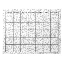 Color Me Funky Blank Calendar Notizblock