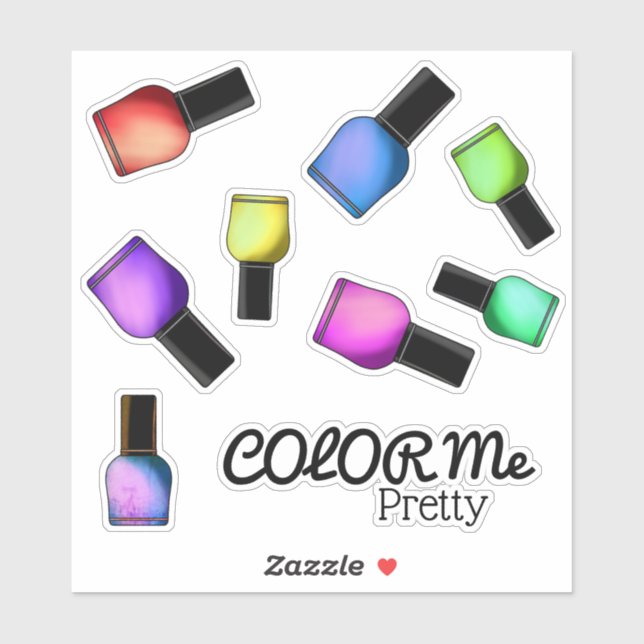 Color Me Hübsch Nail Polnischer Makeup Sweet Aufkleber (Blatt)