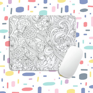 Color Me in ・ Camellier Blume Muster Mousepad