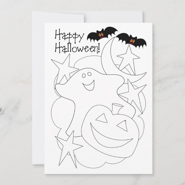 Color Me Kids Halloween Card (Vorderseite)