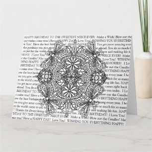 Color Me Niece's Geburtstagsdragonflies Mandala Ca Karte