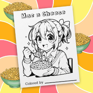 Color Me Page für Kinder Mac n Cheese
