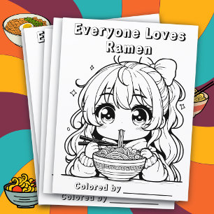 Color-Me-Seite   Anime Girl Eating Ramen Flyer