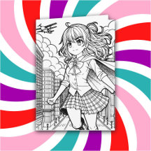 Color-Me-Seite | Anime Superhero Girl Birthday