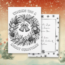 Color-Me-Seite | Weihnachtsfeier Feiertagskarte