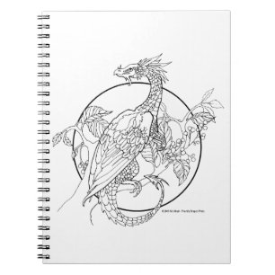 COLOR ME Spiral Notebook Fantasy Bird Dragon Notizblock