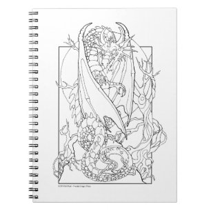 COLOR ME Spiral Notebook Fantasy Dragon Notizblock