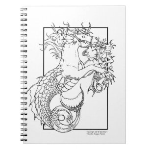 COLOR ME Spiral Notebook Fantasy Hippocampus Notizblock