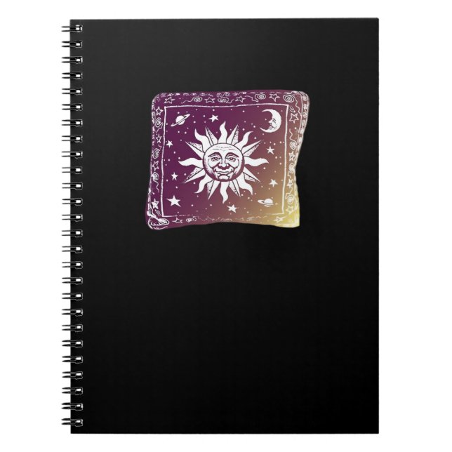 Color Moon Boho Whimsigothic Gothic Witchy Notizblock (Vorderseite)