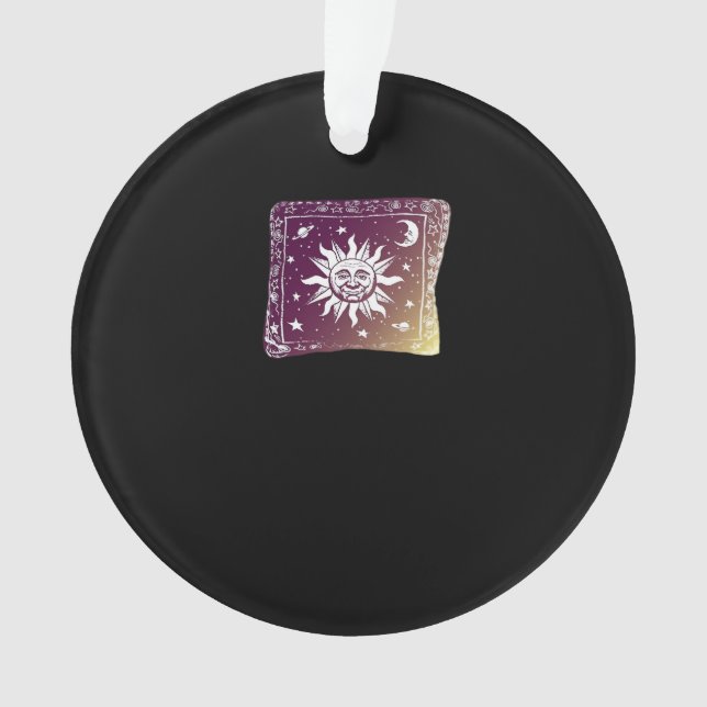 Color Moon Boho Whimsigothic Gothic Witchy Ornament (Vorderseite)