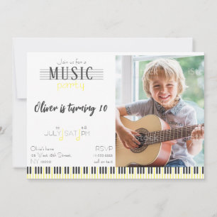 Color Music Party Geburtstag Einladung