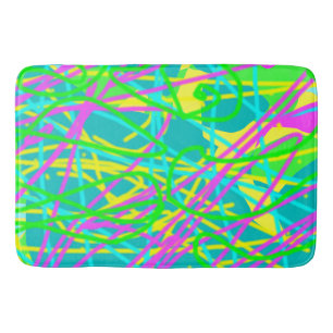 Color My Dreams Scribble Muster Ausdrucksstarke Kü Badematte
