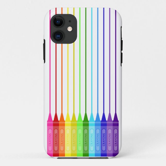 Color My World Rainbow Crayons Case-Mate iPhone Hülle (Rückseite)