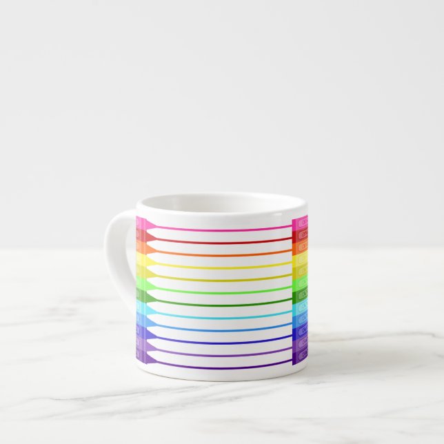 Color My World Rainbow Crayons Espressotasse (Vorderseite Links)