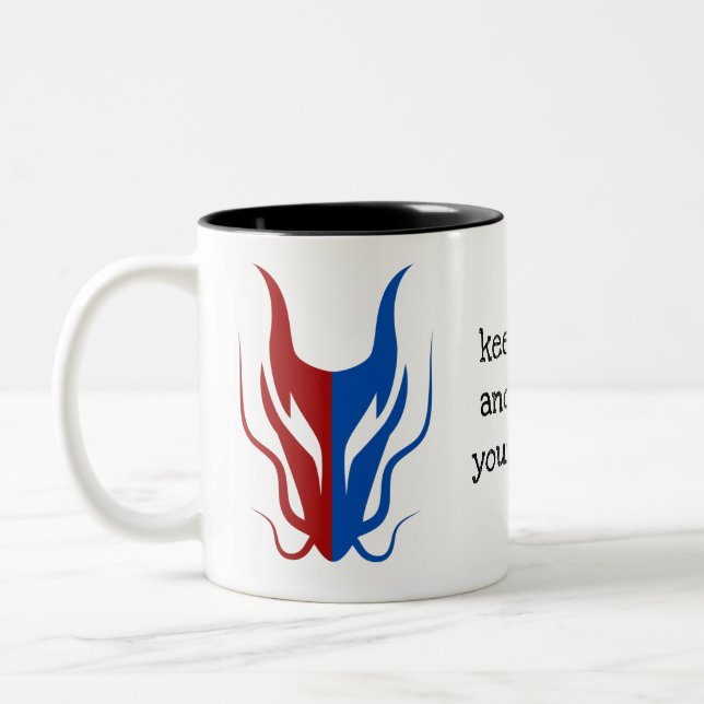 Color Mystical Dragoon Fantasy Zweifarbige Tasse (Links)