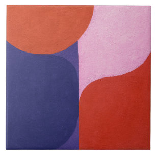 "Color Negotiation" Farbenfrohe Abstrakte Kunst Fliese