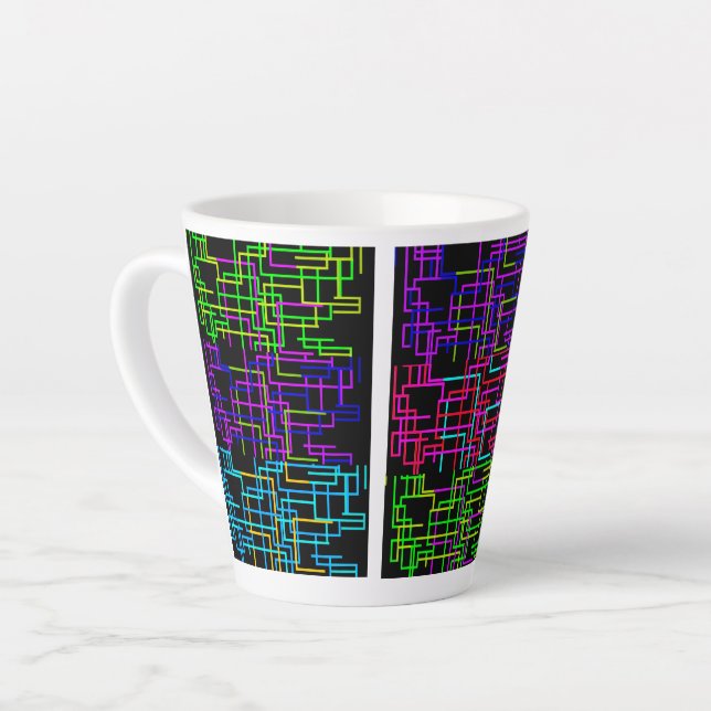 Color Neon Pattern Milchtasse (Linke Ecke)