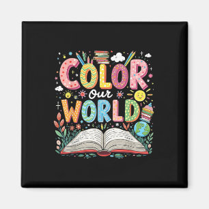 Color Our World Book Reading Program 2025 Summer Magnet