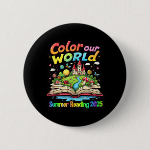 Color Our World Summer 2025 Summer Reading Program Button