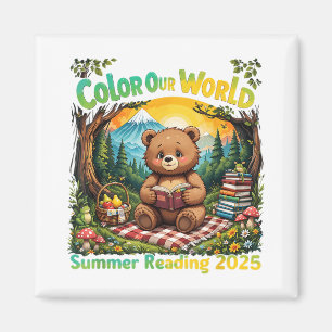 Color Our World Summer 2025 Summer Reading Program Magnet