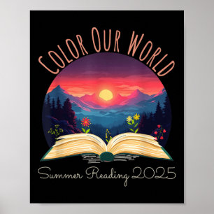 Color Our World Summer Reading 2025 Adventure Book Poster