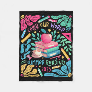 Color Our World Summer Reading 2025 Boho Wildflove Fleecedecke