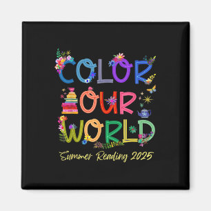 Color Our World Summer Reading 2025 Boho Wildflove Magnet
