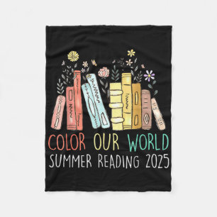 Color Our World Summer Reading 2025 Niedlich Book Fleecedecke