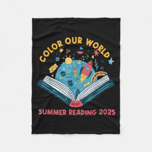 Color Our World Summer Reading 2025 Niedlich Book Fleecedecke