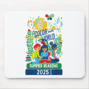 Color Our World Summer Reading Program 2025 Book L Mousepad