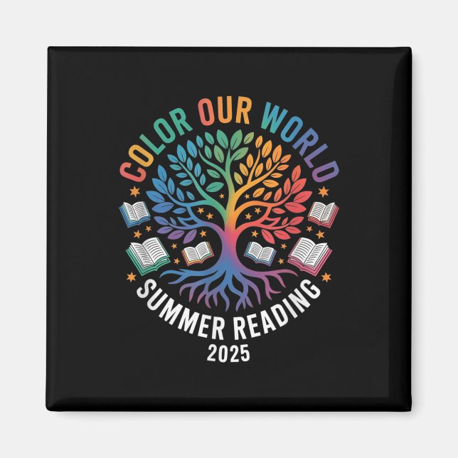 Color Our World Summer Reading Program 2025 Magnet (Vorne)