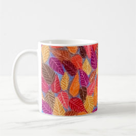 Color Pencil Fall Foliage Leaves Drawing Mug Kaffeetasse