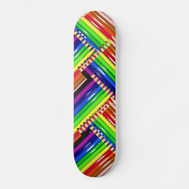 color pencil skateboard deck (Vorderseite)