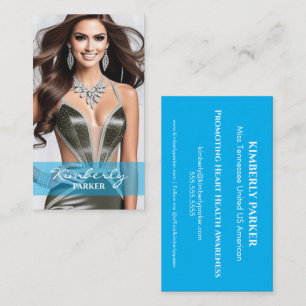 Color Pop Blue Gradient Business Card Visitenkarte