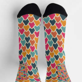 Color Pop Geometric Design – Modern Abstract Style Socken