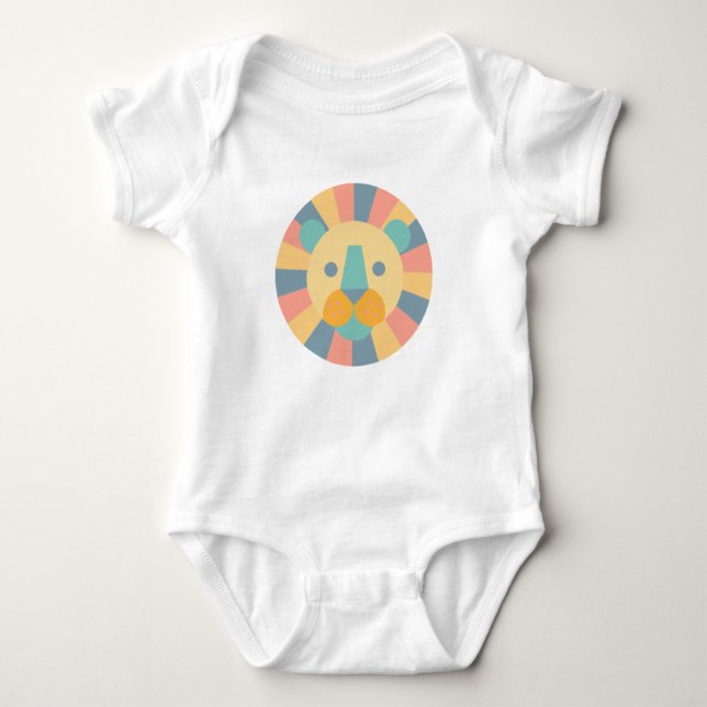 Color Pop Lion – Roar of Joy Baby Strampler (Vorderseite)