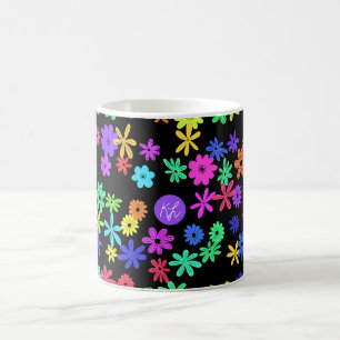 Color Pop Niedliche Blume Personalisiert Kaffeezub Kaffeetasse