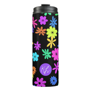 Color Pop Niedliche Blume Personalisiert Thermal T Thermosbecher