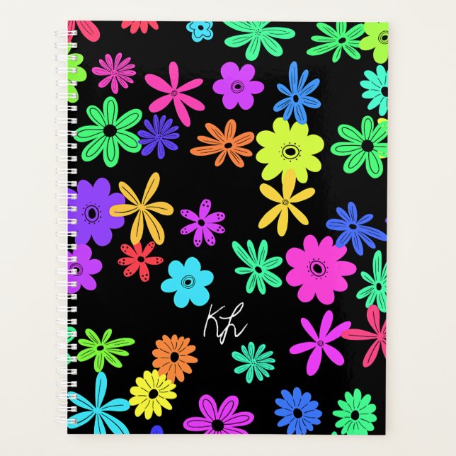 Color Pop Niedliche Blume Personalisierter Planer (Vorderseite)