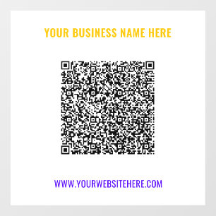 Color QR Code Benutzerdefinierter Text und Farbenk Fensteraufkleber