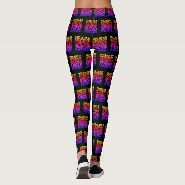 Color QR Code Scan Schwarze Leggings benutzerdefin (Rückseite)