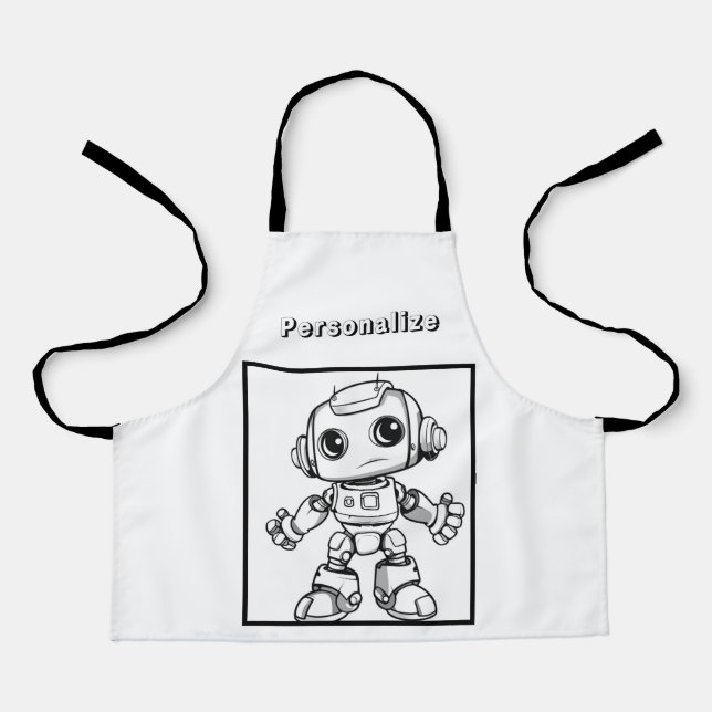 Color Robot Personalisiert Schürze (Vorderseite)