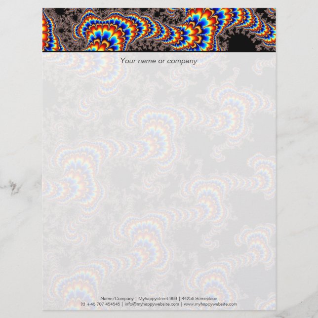 Color Run - Fractal Art Briefkopf (Vorderseite)
