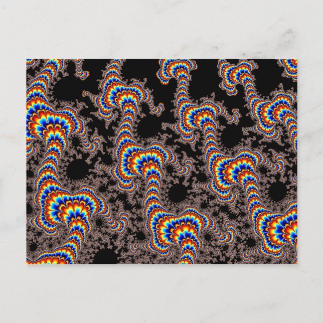 Color Run - Fractal Art Postkarte (Vorderseite)