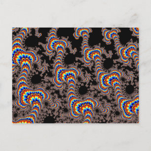 Color Run - Fraktal Art Postkarte