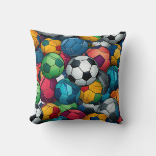 "Color Rush - Soccer Ball Pattern Pillow" Kissen