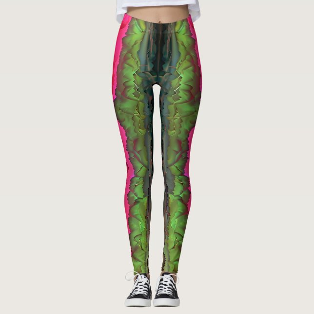"Color Serenade" Farbenfrohe Abstrakte Kunst Leggings (Vorderseite)