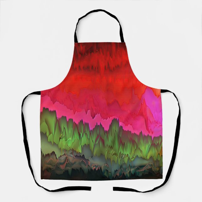 "Color Serenade" Farbenfrohe Abstrakte Kunst Schürze (Vorderseite)