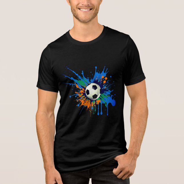Color Splash Football Tri-Blend Shirt (Vorderseite)